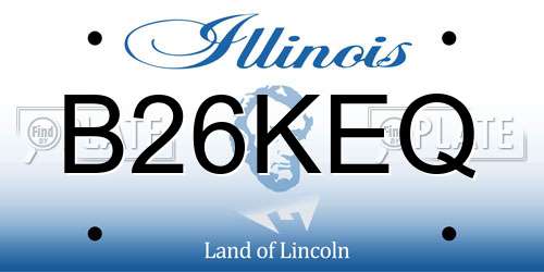 B26KEQ Illinois License Plate