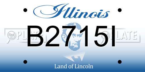 B2715I Illinois License Plate