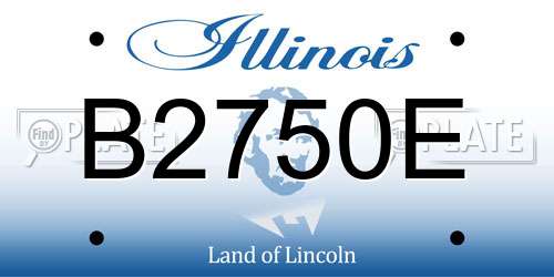 B2750E Illinois License Plate