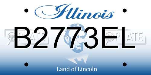 B2773EL Illinois License Plate