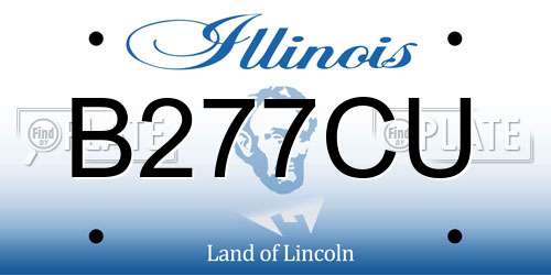 B277CU Illinois License Plate