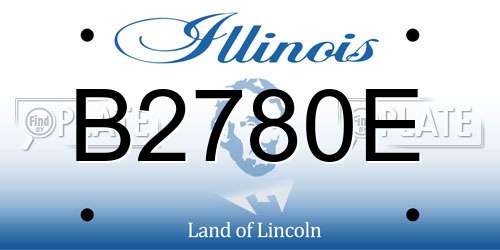 B2780E Illinois License Plate