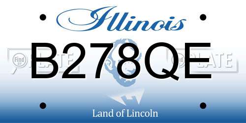 B278QE Illinois License Plate