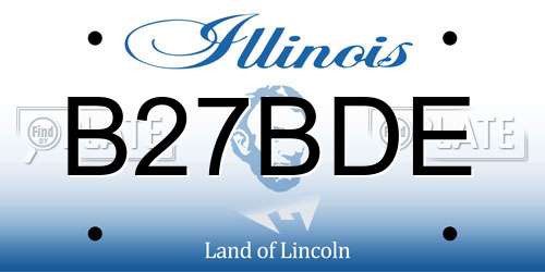 B27BDE Illinois License Plate