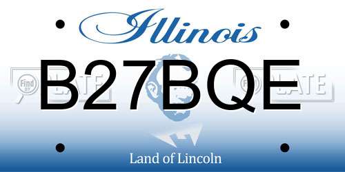 B27BQE Illinois License Plate
