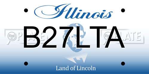 B27LTA Illinois License Plate
