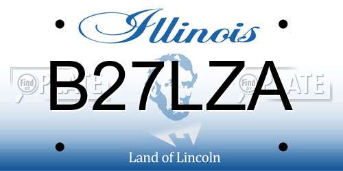B27LZA Illinois License Plate