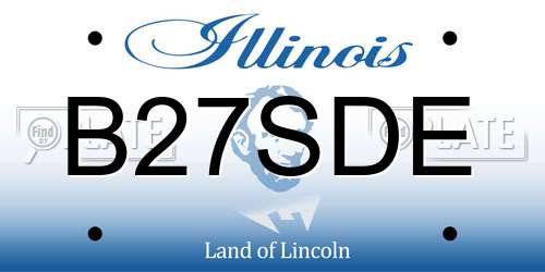B27SDE Illinois License Plate