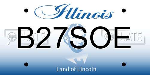 B27SOE Illinois License Plate