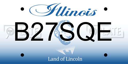 B27SQE Illinois License Plate