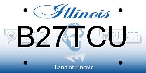 B27TCU Illinois License Plate