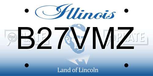 B27VMZ Illinois License Plate