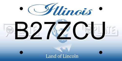 B27ZCU Illinois License Plate