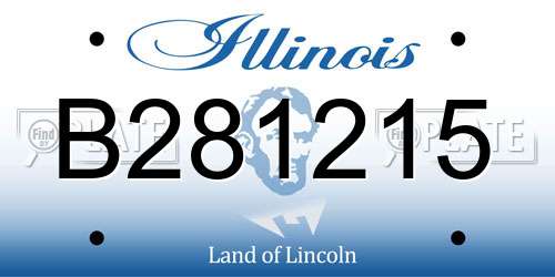 B281215 Illinois License Plate