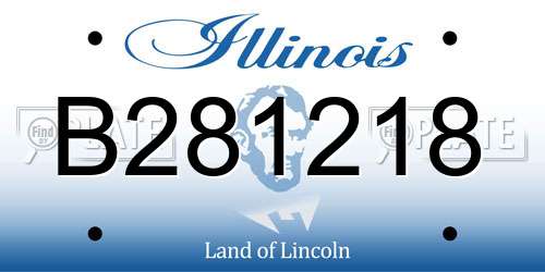B281218 Illinois License Plate