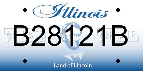B28121B Illinois License Plate