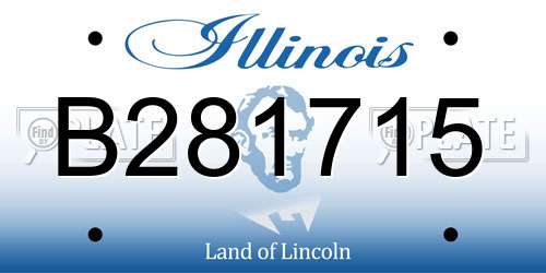 B281715 Illinois License Plate
