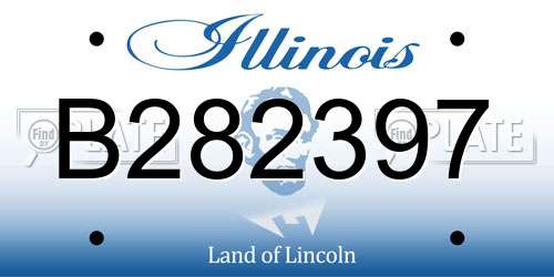 B282397 Illinois License Plate