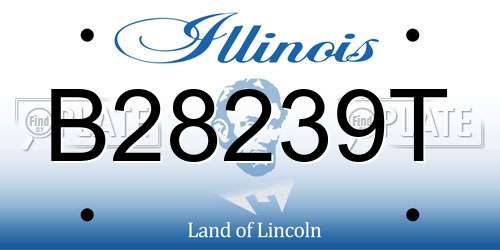B28239T Illinois License Plate