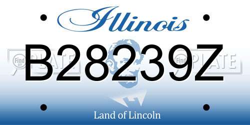 B28239Z Illinois License Plate