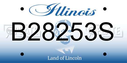 B28253S Illinois License Plate