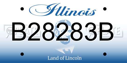 B28283B Illinois License Plate