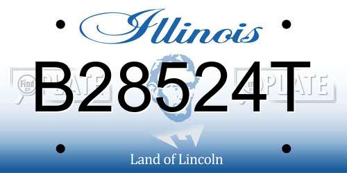 B28524T Illinois License Plate