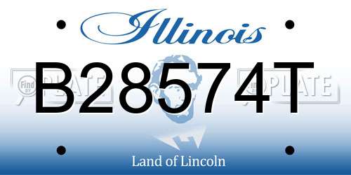B28574T Illinois License Plate