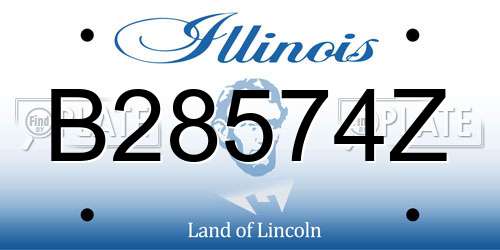 B28574Z Illinois License Plate