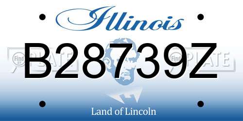 B28739Z Illinois License Plate
