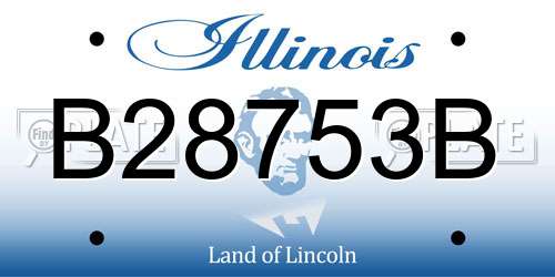 B28753B Illinois License Plate