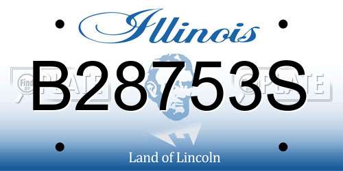 B28753S Illinois License Plate