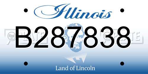B287838 Illinois License Plate