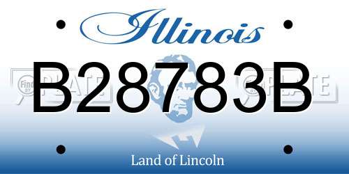 B28783B Illinois License Plate