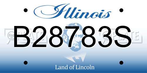 B28783S Illinois License Plate