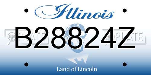 B28824Z Illinois License Plate