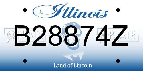 B28874Z Illinois License Plate