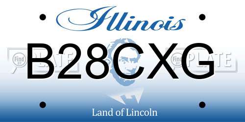 B28CXG Illinois License Plate