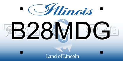 B28MDG Illinois License Plate