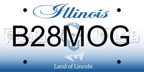 B28MOG Illinois License Plate