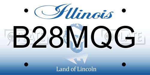B28MQG Illinois License Plate