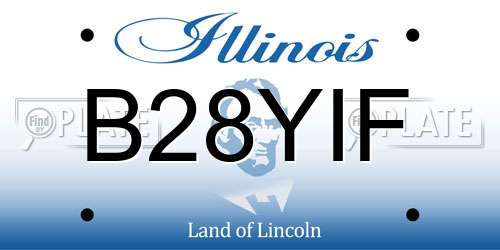 B28YIF Illinois License Plate