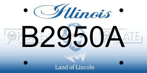 B2950A Illinois License Plate