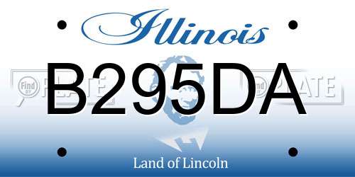 B295DA Illinois License Plate