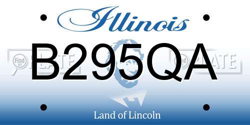 B295QA Illinois License Plate