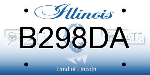 B298DA Illinois License Plate