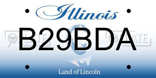 B29BDA Illinois License Plate