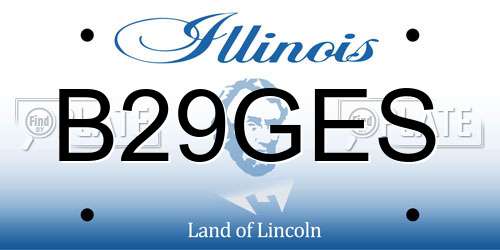 B29GES Illinois License Plate