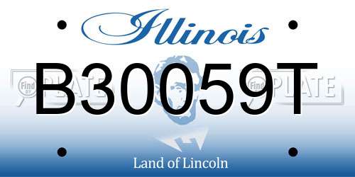 B30059T Illinois License Plate