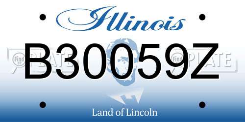 B30059Z Illinois License Plate